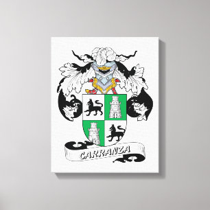 Carranza Family Crest Canvas Afdruk
