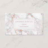 Carrara Marble Faux Roos Gold Visitekaartje (Voorkant)
