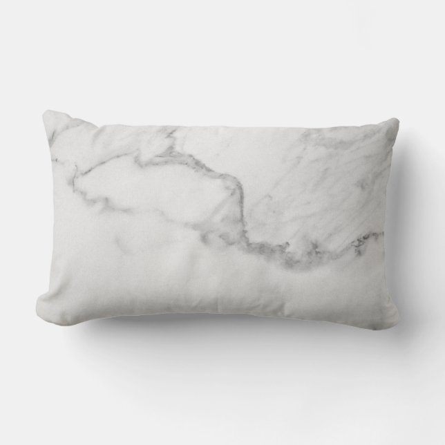 Carrara Marble Lumbar Pillow Kussen (Voorkant)