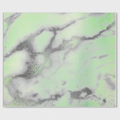 Carrara Marble Mint Green Grey Silver Minimal Cadeaupapier (Vlak)