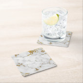 Carrara White Gold Marble Grey Square Onderzetters (Insitu)