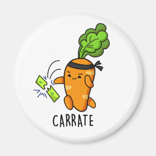 Carrate Funny Carrot Karate Pun Magneet