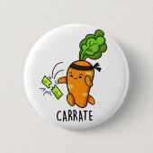 Carrate Funny Carrot Karate Pun Ronde Button 5,7 Cm (Voorkant)