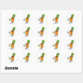 Carrate Funny Carrot Karate Pun Ronde Sticker (Vel)