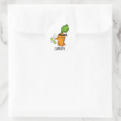 Carrate Funny Carrot Karate Pun Ronde Sticker (Tas)