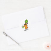 Carrate Funny Carrot Karate Pun Ronde Sticker (Envelop)