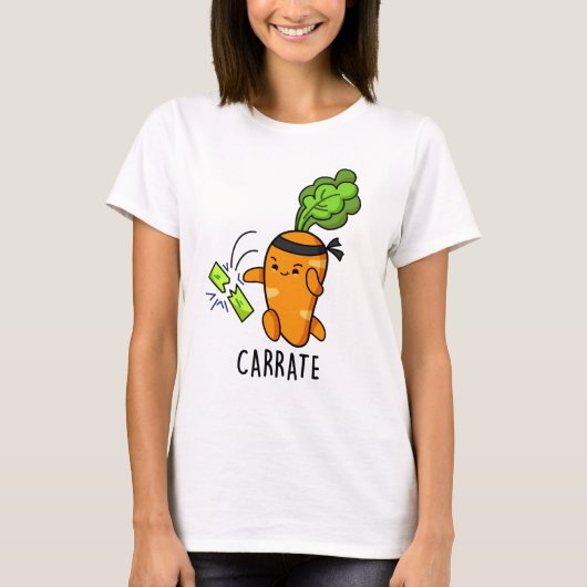 Carrate Funny Carrot Karate Pun T-shirt (Voorkant)