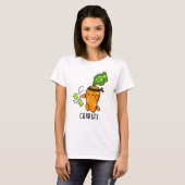 Carrate Funny Carrot Karate Pun T-shirt (Voorkant volledig)