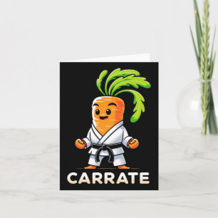 Carrate Funny Karate Wortel Leraar Student Martia Kaart