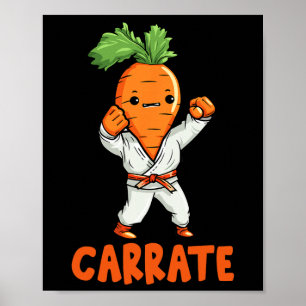 Carrate Schattigee Wortel Martial Arts Karate Groe Poster