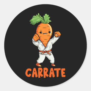 Carrate Schattigee Wortel Martial Arts Karate Groe Ronde Sticker