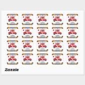Carré 1er Anniversaire Voiture Favor Sticker (Feuille)