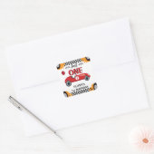 Carré 1er Anniversaire Voiture Favor Sticker (Enveloppe)