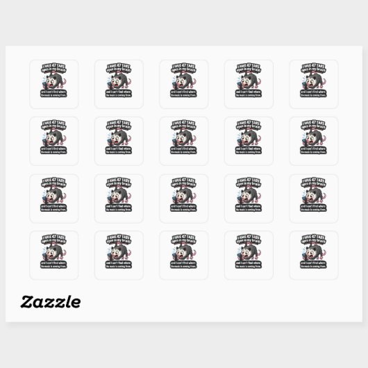 Carré 47 Tabs Possum Sticker (Feuille)