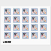 Carré 4 Chiens et 2 Chats Sticker de vacances (Feuille)