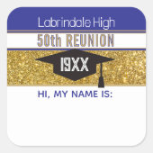 Carré 50th Reunion! Customized Name tag Sticker (Devant)