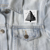 Carré 5 Cm Badge de broche à sifflet en bois (En situation)