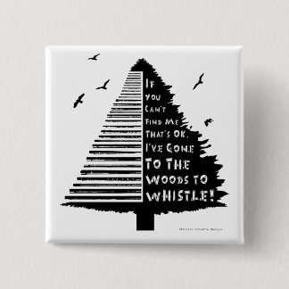 Carré 5 Cm Badge de broche à sifflet en bois