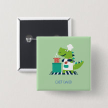 Badge de chef dinosaure