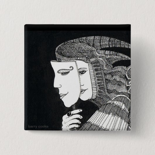 Carré 5 Cm badge de masque (Devant)