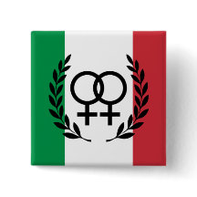 badge de symbole sapphique avec drapeau italien