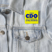 Carré 5 Cm Badge drôle obsession compulsive CDO OCD (En situation)