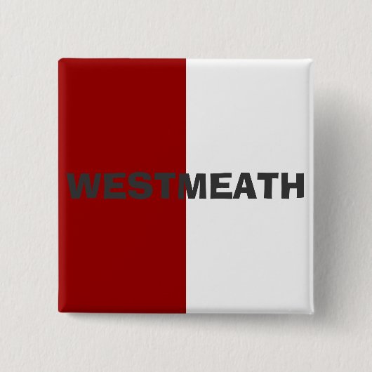Carré 5 Cm Badge du drapeau du comté de Westmeath (Devant)