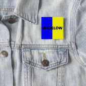 Carré 5 Cm Badge du drapeau du comté de Wicklow (En situation)