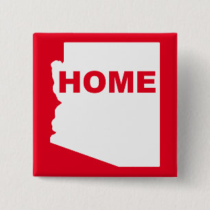 Carré 5 Cm Badge Épingle Bouton Accueil Arizona Loin de l'Éta