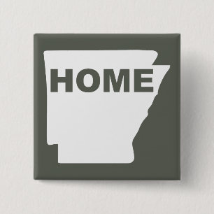 Carré 5 Cm Badge Épingle Bouton Accueil Arkansas Hors de l'Ét