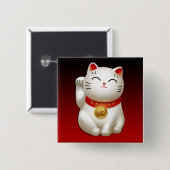 Carré 5 Cm Badge Manekineko (Devant & derrière)