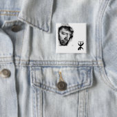 Carré 5 Cm Badge Matoub Lounès (En situation)