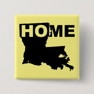 Carré 5 Cm Bouton Badge Épingle de la Louisiane loin de l'Éta
