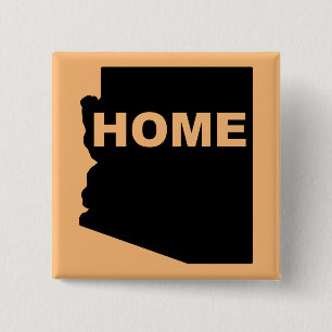Carré 5 Cm Bouton Badge Épingle de l'Arizona Maison Loin de l