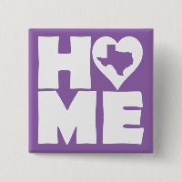 Bouton Badge Épingle du Texas Home Heart State