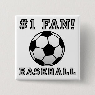 Carré 5 Cm Bouton Badge Épinglette Fan de Baseball Pas Drôle
