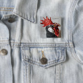 Carré 5 Cm bouton de badge (En situation)