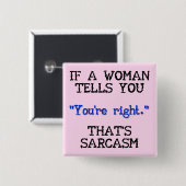 Carré 5 Cm C'est Sarcasm Funny Button Badge Pin (Devant & derrière)