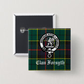 Carré 5 Cm Clan Forsyth Crest Badge et Tartan (Devant & derrière)