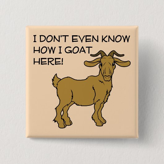 Carré 5 Cm Comment je chante ici Funny Button Badge Pin (Devant)