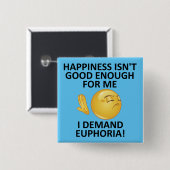 Carré 5 Cm Demande Euphoria Funny Button Badge Pin (Devant & derrière)