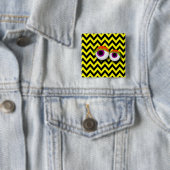 Carré 5 Cm EYE badge : yellow (En situation)