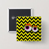 Carré 5 Cm EYE badge : yellow (Devant & derrière)