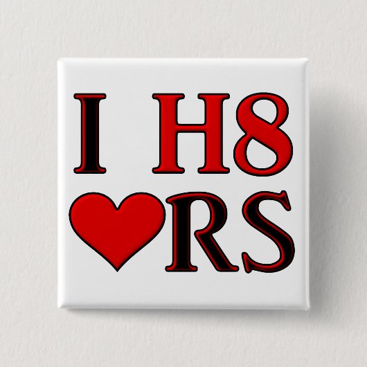 Carré 5 Cm I H8 Heart Funny Button Badge (Devant)