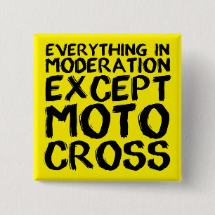 Carré 5 Cm Motocross Modération Drôle Dirt Bike Bouton Badge