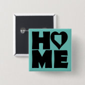 Carré 5 Cm Nevada Home Heart State Button Badge Pin (Devant & derrière)