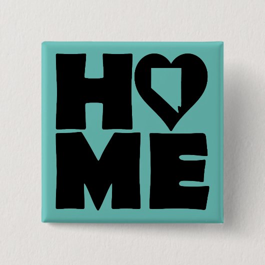 Carré 5 Cm Nevada Home Heart State Button Badge Pin (Devant)