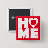 Carré 5 Cm Ohio Home Heart State Button Badge Pin (Devant & derrière)