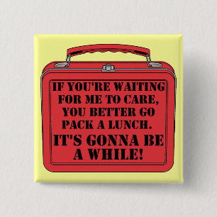 Carré 5 Cm Pack A Lunch Bouton Badge Drôle