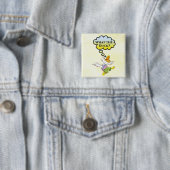 Carré 5 Cm Quel canard ? Badge (En situation)